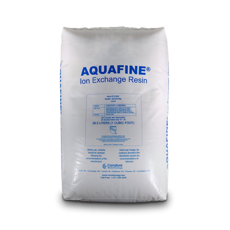 AQ100-Na Resina de intercambio iónico Aquafine® 1 ft3