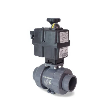 Válvula de bola Motorizada Hayward ECP3 24-220V,PVC, 3/4", EPDM, Cem-Ros.
